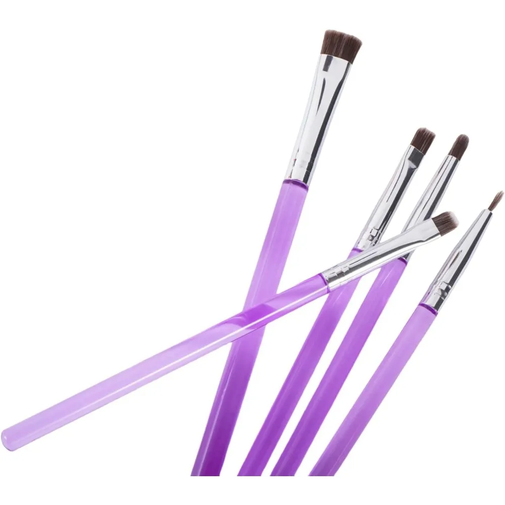 مجموعة فرش تزيين مكونة من 5 قطع - فرش تزيين آمنة للطعام للغبار اللامع الصالح للأكل والرسم مع - HOME