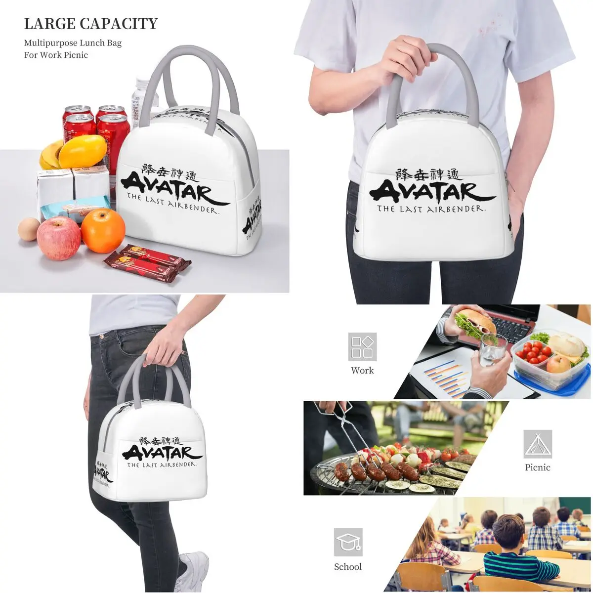 Lunch Boxes Avatar The Last Airbender Product Storage Food Box Unique Design Cooler Thermal Bento Box For School