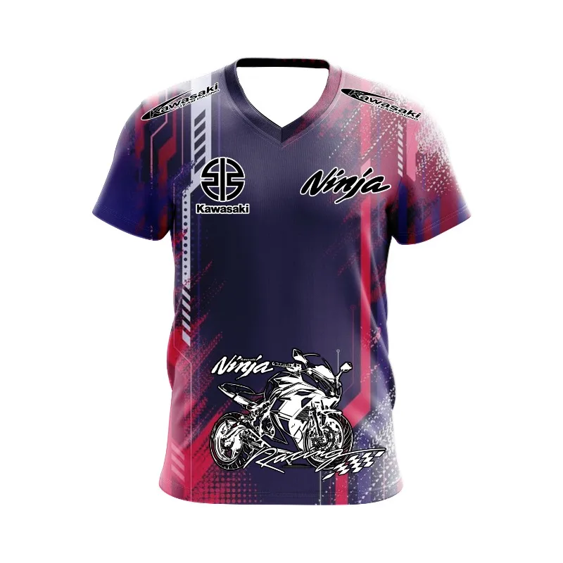 2025 كاواساكي دراجة نارية شعار Z الرجال الصيف التجفيف السريع امتصاص العرق تي شيرت ، النشاط في الهواء الطلق تي شيرت ، الشارع عادية #2