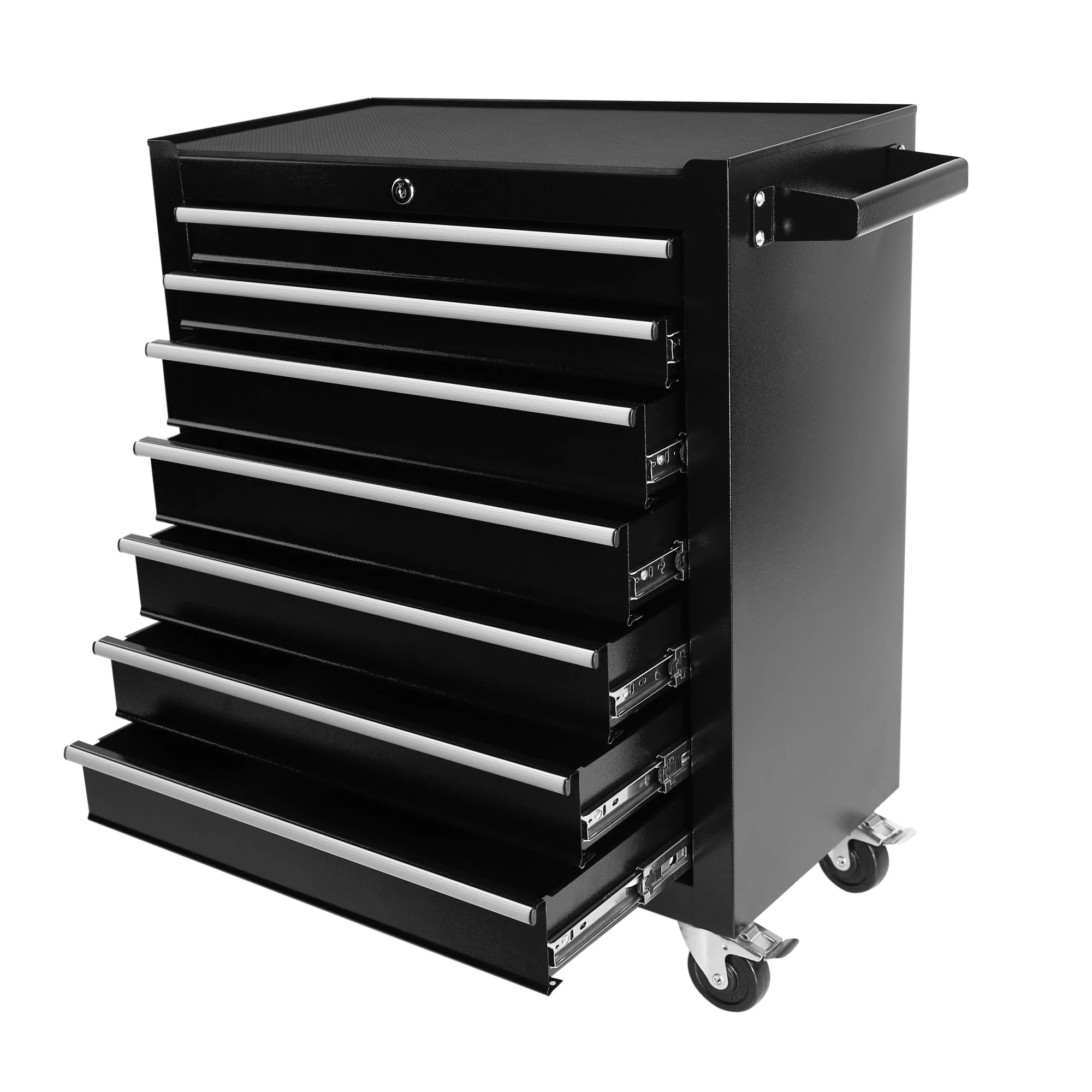 

Tool Cart With Drawers,7 Drawers Locking Rolling Tool Chest with Wheels,Mechanic Tool Cabinets for Garage,Large Black Tool Box