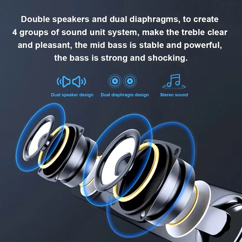 Caixa De Som Wired Speaker Soundbar Portable Sound Box Bar Subwoofer For PC Computer Laptop Desktop TV Music Woofer Audio System