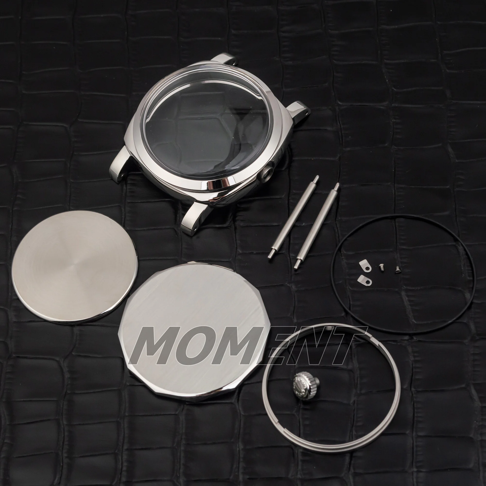 時計ケース PAM6154 ステンレス鋼ケースガラス底 100 メートル防水時計ケースフィット ETA 6497/6498/ST3600 機械式ムーブメント