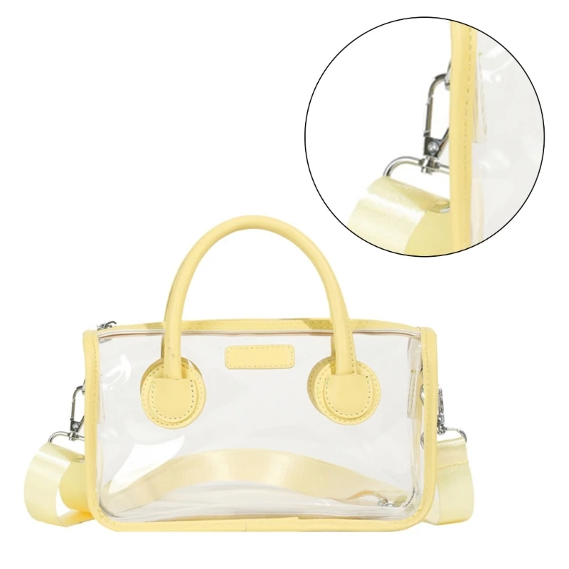 Transparent Top Handle Bag Clear Crossbody Bag Beach Shoulder Purses Handbag Fashion PVC Purse for Various Occasion