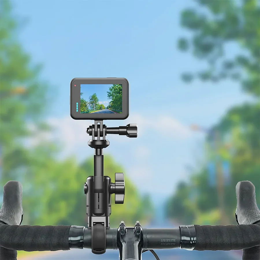 Motorcycle Bicycle Holder 360 Rotating Handlebar Mount Bracket for Insta 360 X2 X3 X4 Go Pro 12 11 10 DJI