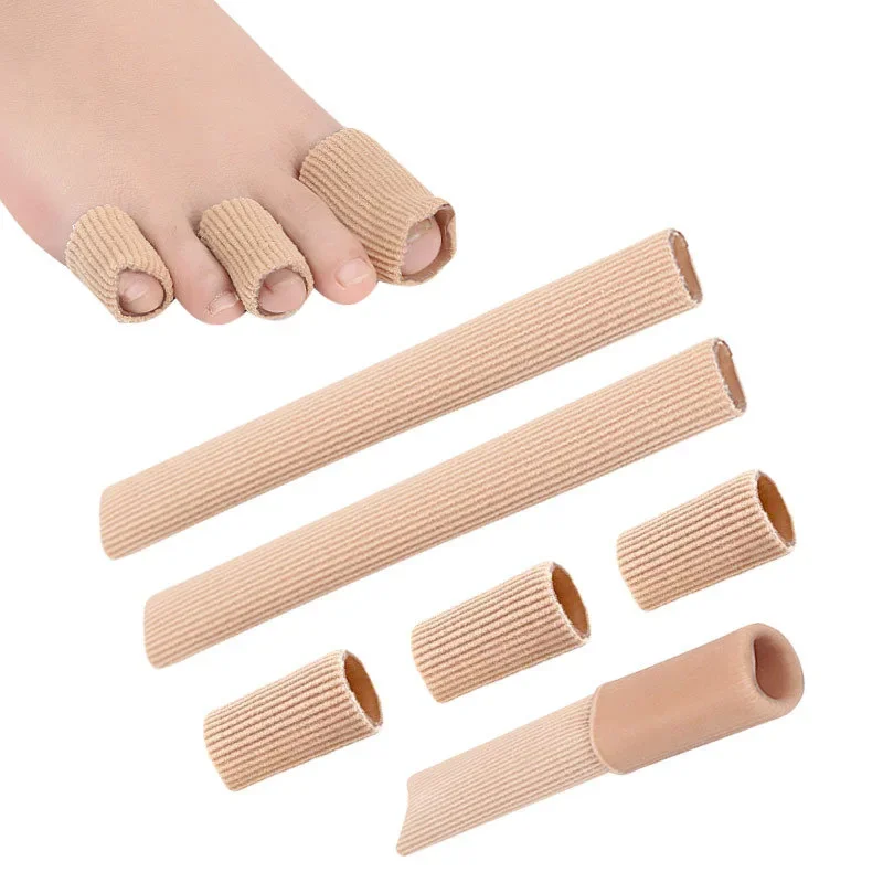 15cm Silicone Tube Toe Gel Protector Cover Finger&Toe's Fabric Gel Bandage Corns Blisters Calluse Pain Relief Soft Pads Insoles