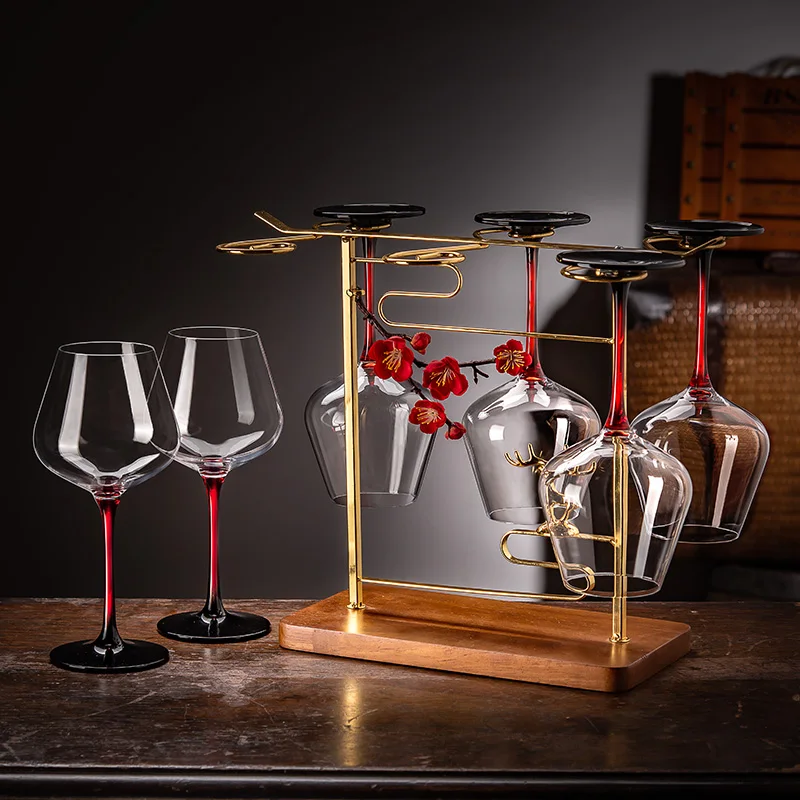 

Red Wine Glass Holder Hanging High-End Entry Lux Goblet Hanging Upside down Rack Creative Hanging Rack Wine Rack Decoration