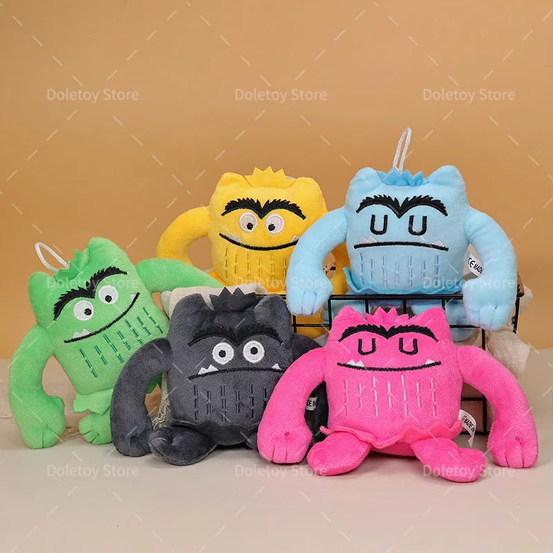 6 Stijlen Kawaii De Kleur Monster Pluche Pop Baby Sussen Kussen Zacht Dier Gevulde Emotie Plushie Poppen Voor Kinderen