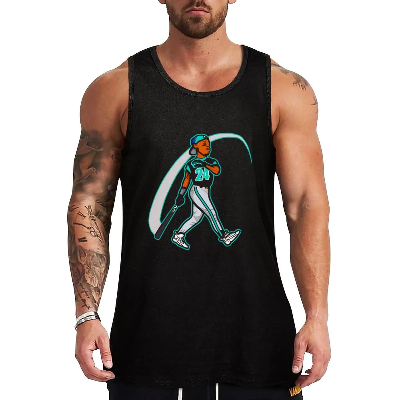

New KEN GRIFFEY JR VINTAGE Tank Top summer clothes man 2023 gym clothing men
