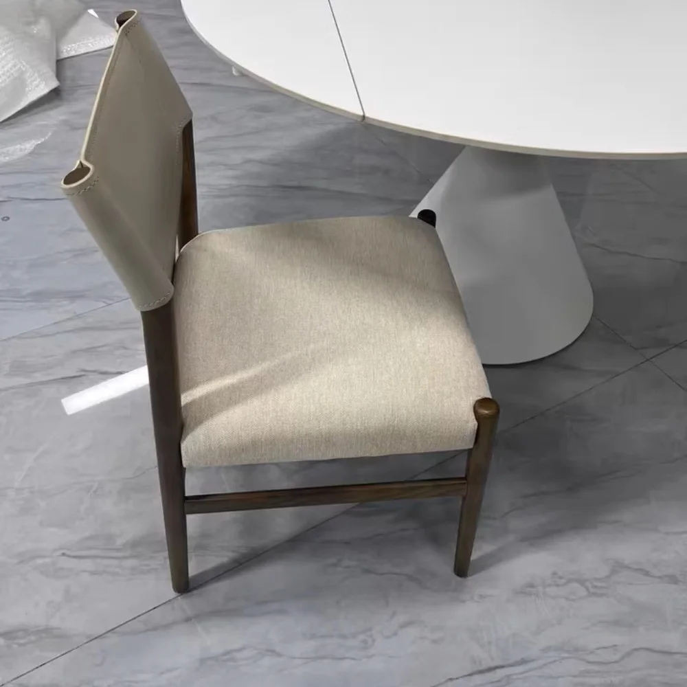 Medieval-style Saddle Leather Dining Chair