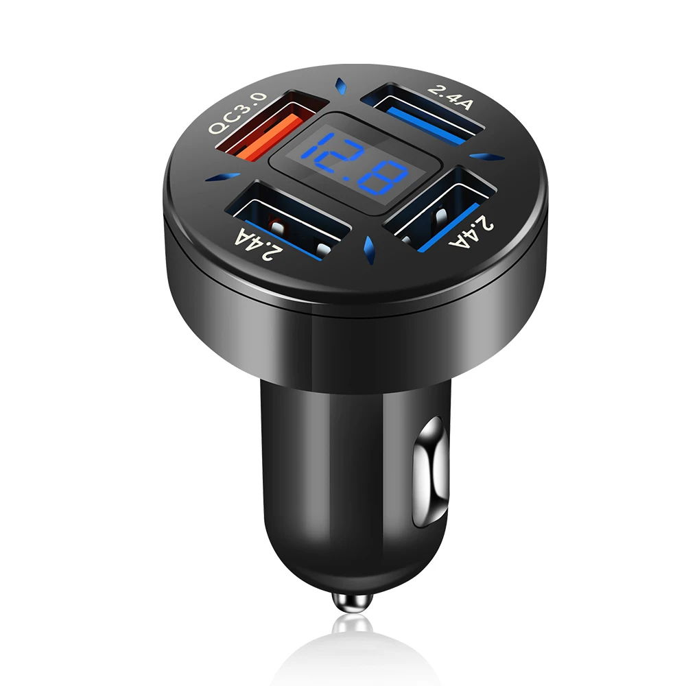 66W 4 Ports USB Quick Car Charger Fast Charging for Hyundai Tucson I10 I20 Ix25 I40 Ix55 Kona Ioniq Creta Equus Eon