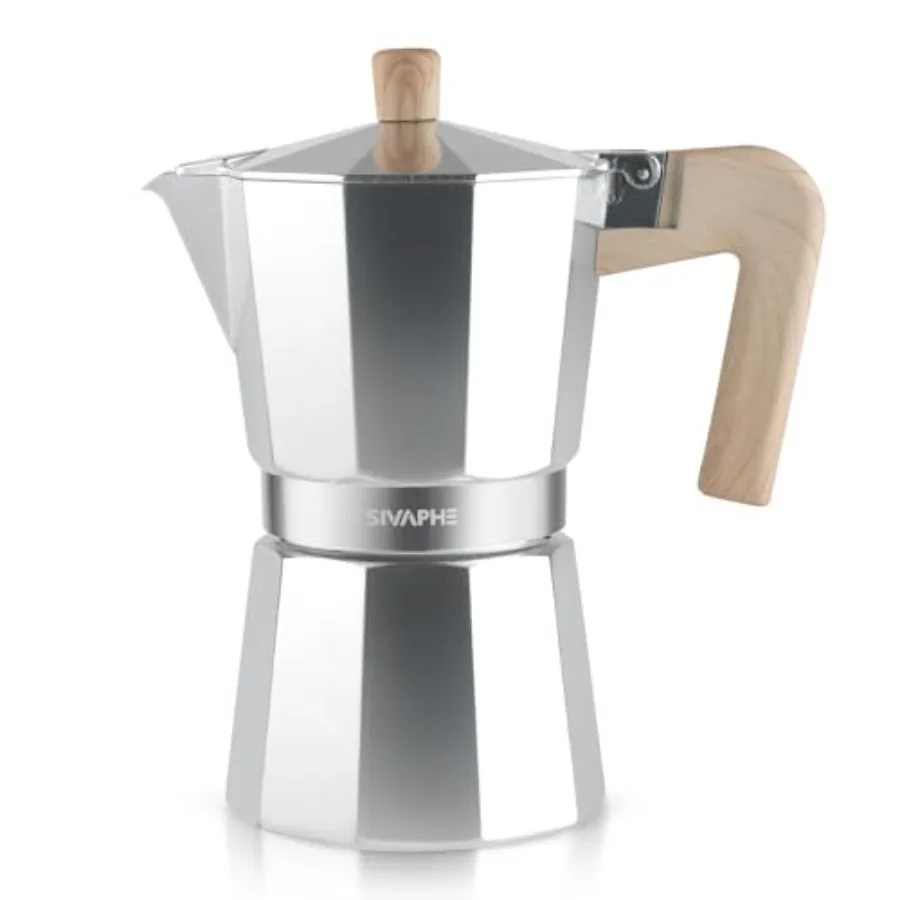 

Aluminum Moka Pot 12 Espresso Cups Percolator Espresso and Coffee Maker Portable Stovetop Italian and Cuban Café Brewer for Hom