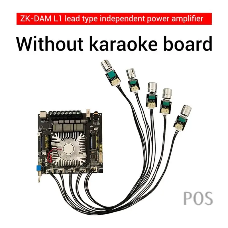

ZK-DAM L1 Digital Power Amplifier Board Stereo 2X220W&350W Subwoofer Bluetooth Amplifier Module With Shielded Wire-POS