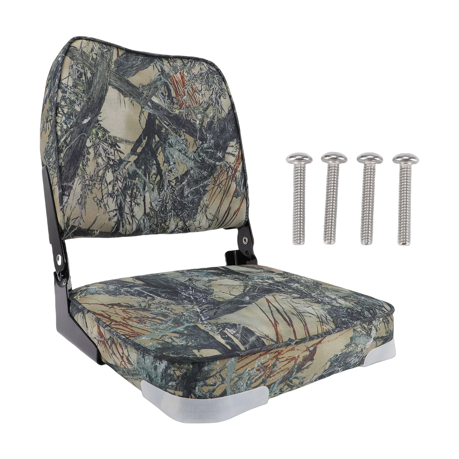 

Boat Chair with Backrest Folding Boat Seat Comfortable Foam Padded Low Back Boat Seat with Backrest Marine Seat