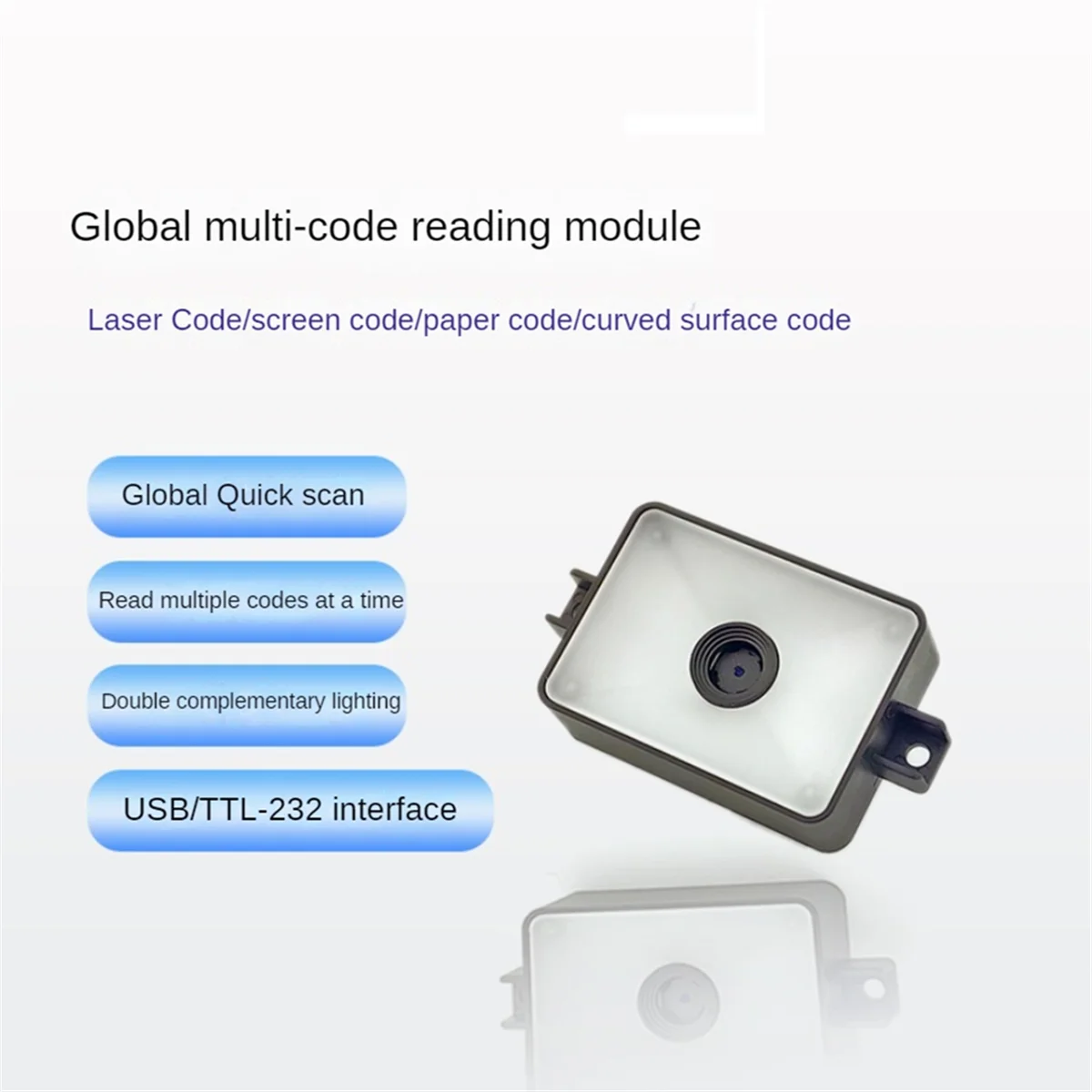 Modulo lettore di codici a barre GM78 1D 2D Interfaccia TTL-232/USB Modulo scanner di codici a barre per scansione continua di codici 1D e QR