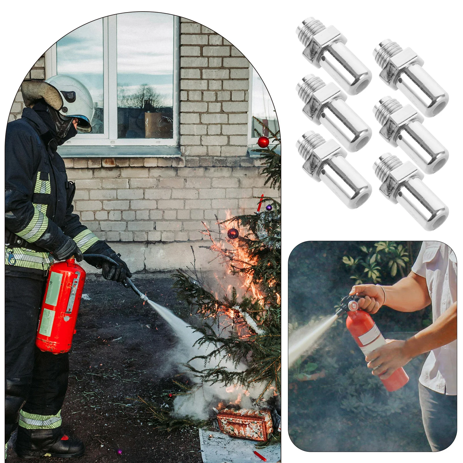 Boquillas de plástico para extintor de agua, juego de boquillas de pulverización atomizador de fácil instalación, accesorios de seguridad contra incendios de emergencia, 10 Uds.