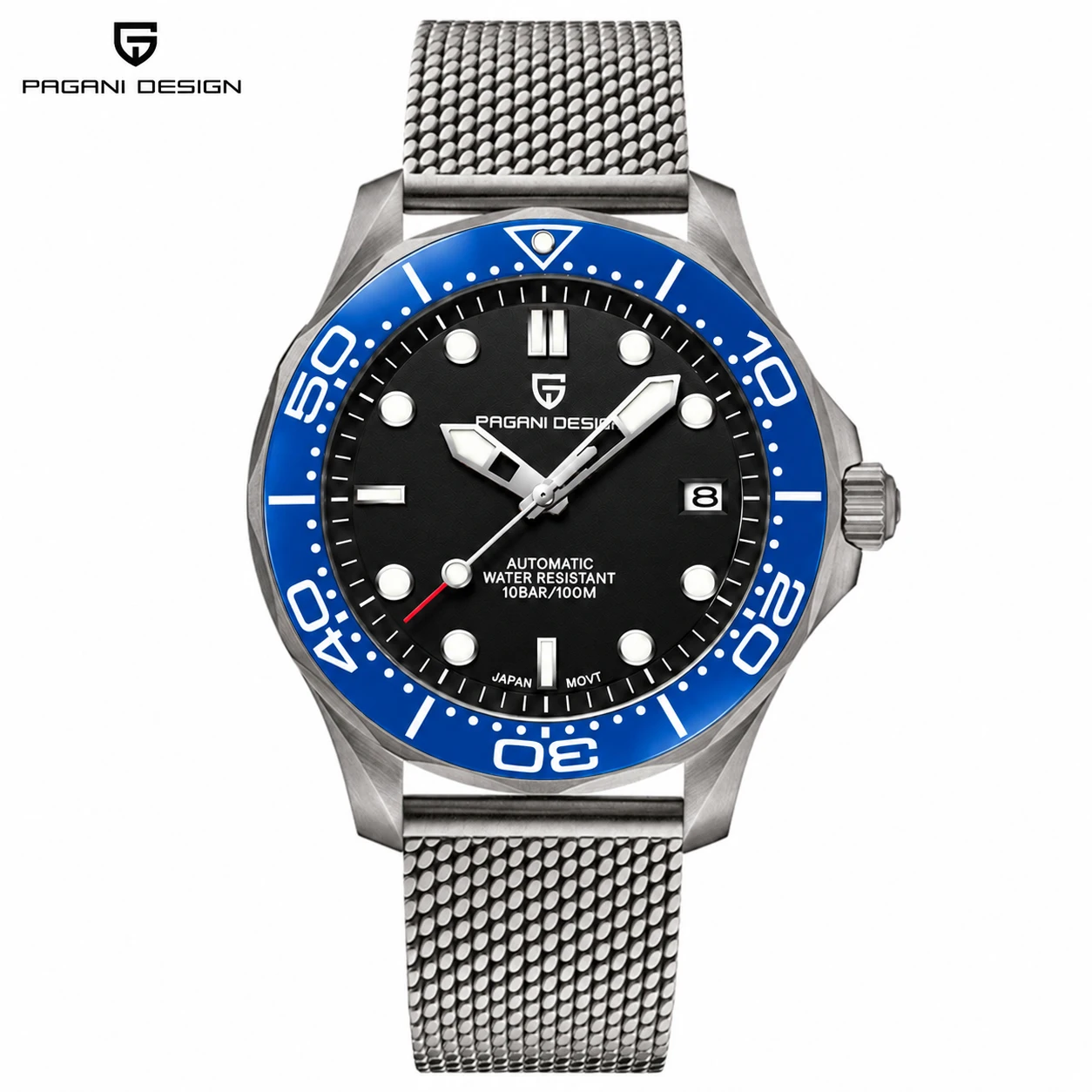 PAGANI DESIGN 2026 New Navy Blue Men's Watches Sapphire Crystal Automatic Watch Men Luminous Diving Japan Movt Mechanical Watch