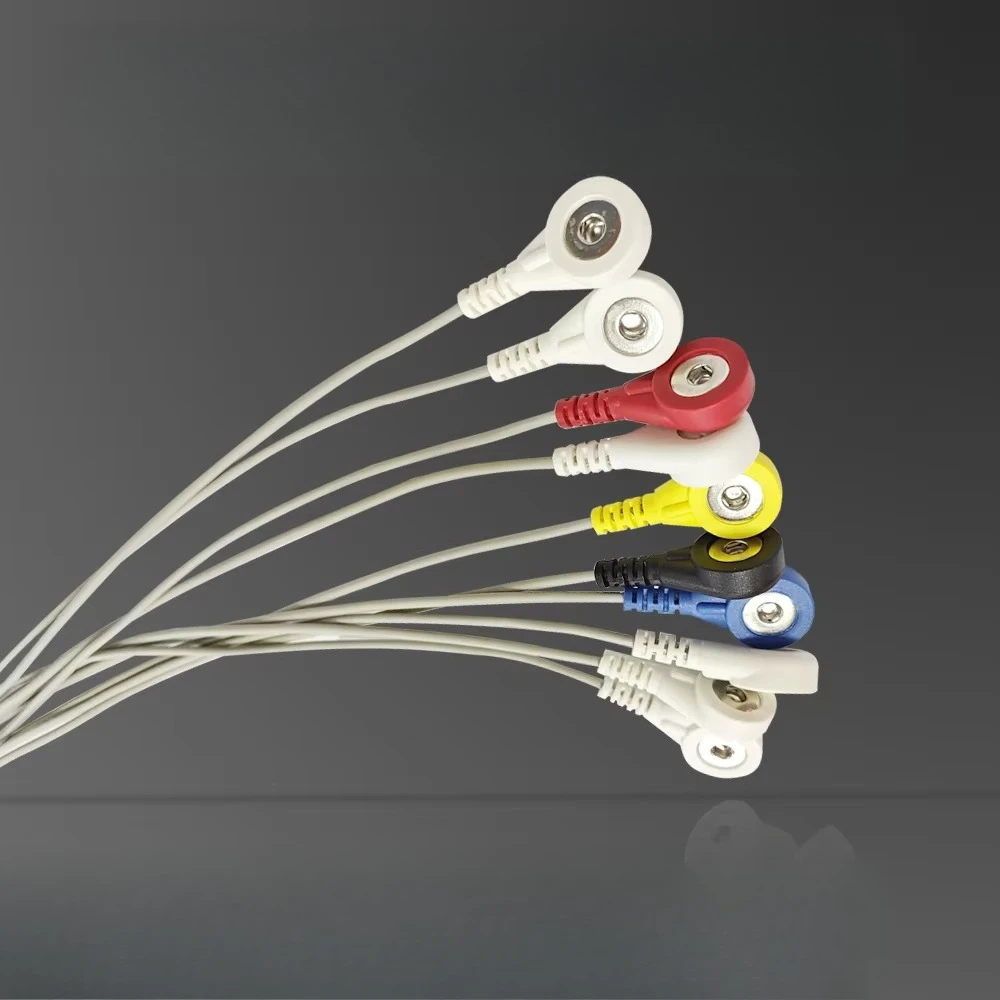 Compatibele 4.0mm Electrode-Snap-ECG-kabel