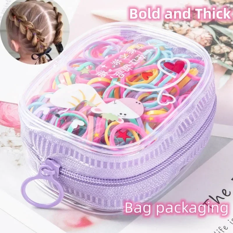 Hair Accessories Band Baby Bandeau Cheveux Scrunchies Tiara Disposable Rubber Band Girl Colorful Small Envio Gratis Zipper Bag