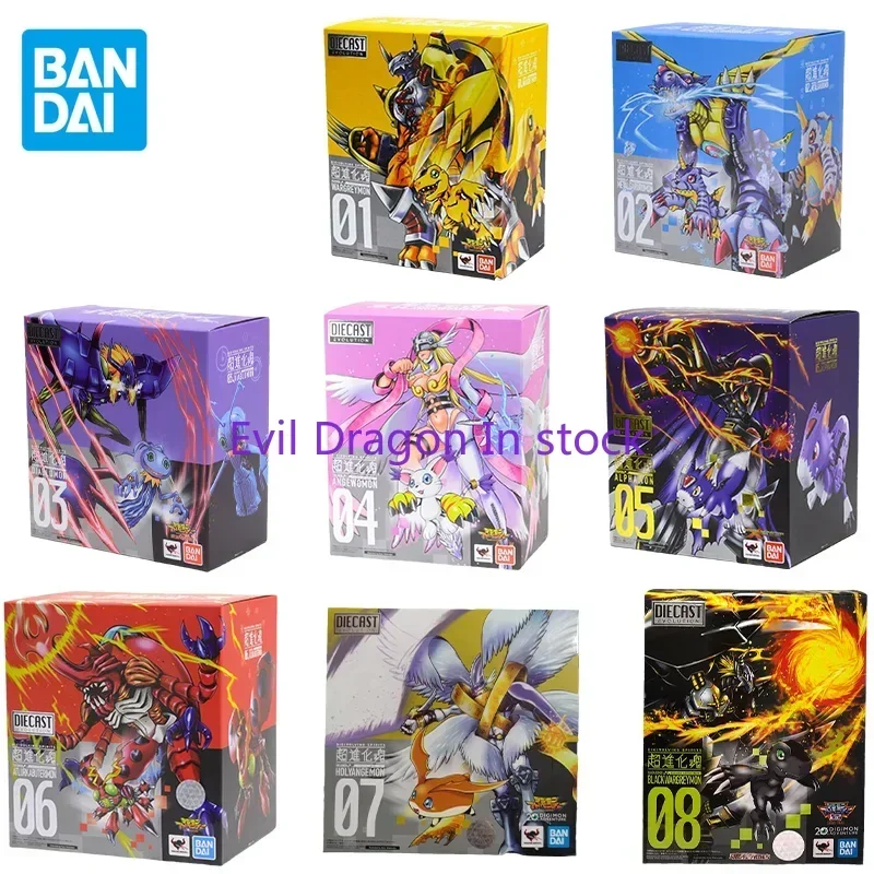 Bandai Original Digimon Adventure Anime Figure DIGIVOLVING SPIRITS War Greymon Angewomon Action Figure Toys for Kids Gift Model