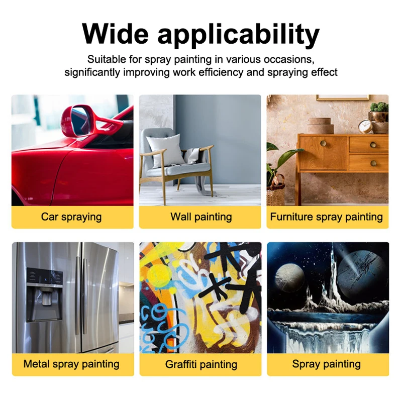 1 قطعة من مقبض طلاء الرش البلاستيكي المحمول، مسدس رش يدوي عالمي قابل لإعادة الاستخدام لتغيير لون السيارة #1