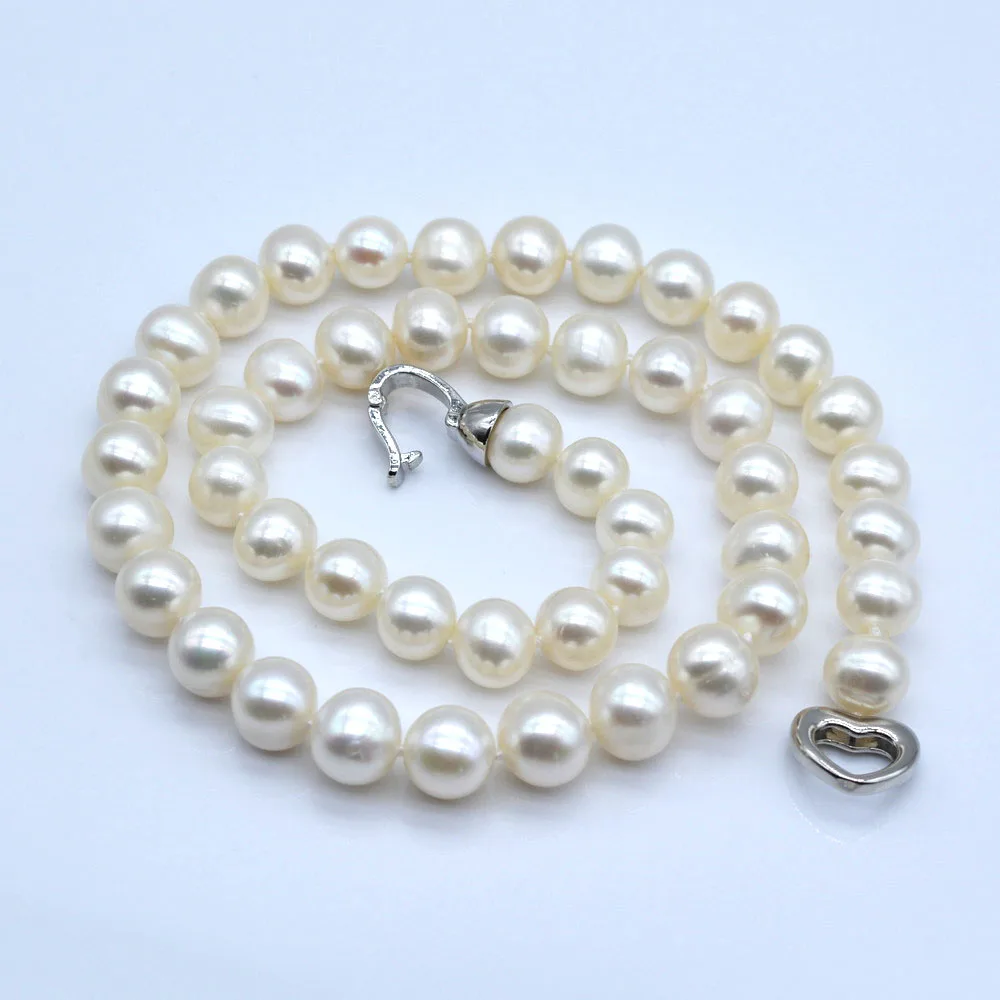 aaaaa-quality-natural-freshwater-pearl-necklace-9-10mm-white-purple-pink-round-pearl-simple-style-necklace