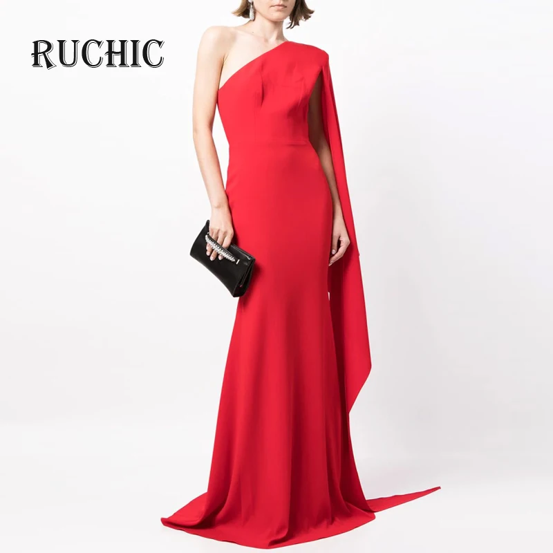 

2024 Summer New Women's Fashion Evening Dress Diagonal Collar Solid Color Single Rotator Cuff Elegant Party Dresses