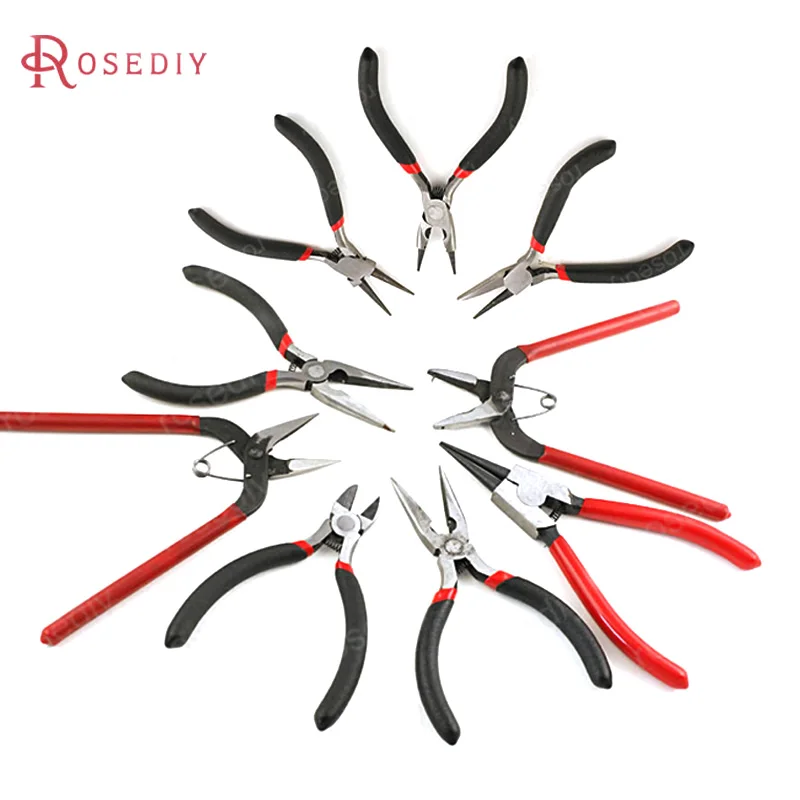 Steel Rolling Needle/Diagonal Cutting/Sharp-mouthed/Wire Cutters/Punch Hole/Spread Open Pliers Scissors Jewelry Making Tools