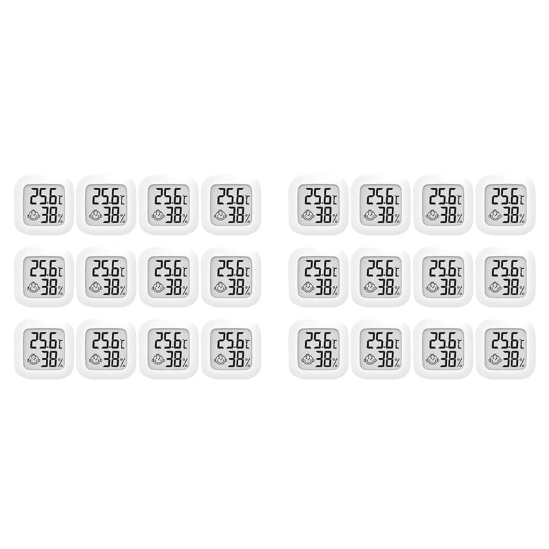 GTBL 미니 LCD 디지털 온도계 습도계, 실내 온도 습도 계량기 센서 게이지, 24 개