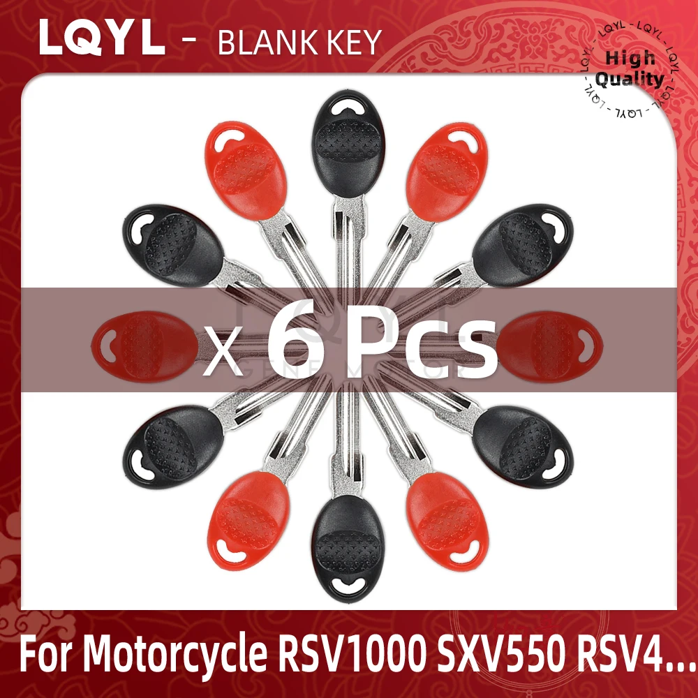 6Pcs New Blank Key Replace Uncut Keys For Aprilia RSV1000 Tuono1000R SXV550 SMV750 1200 SL750 RSV 1000 Triumph 650 RSV4