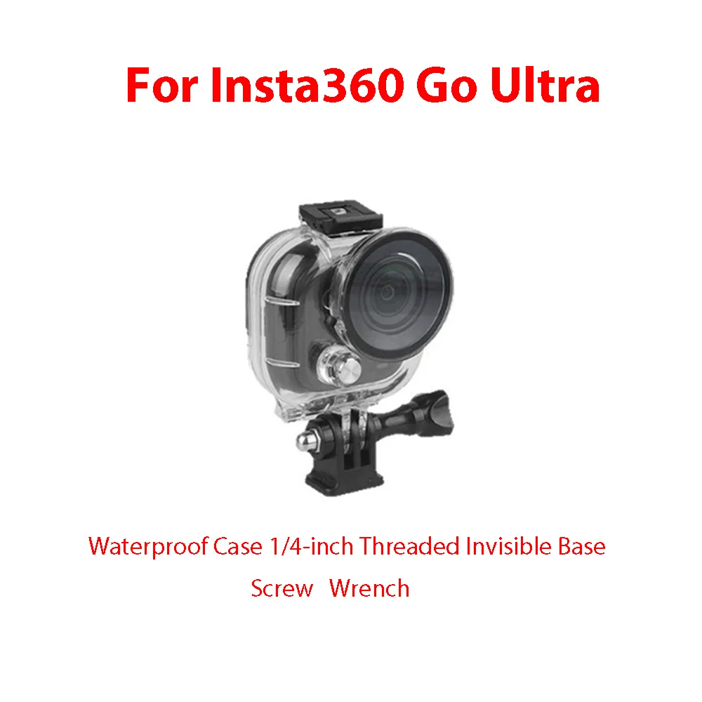 

For Insta360 Go Ultra 50M Waterproof Case Reinforced Diving Housing with 1/4" Base Ultra Mini Camera Accessories