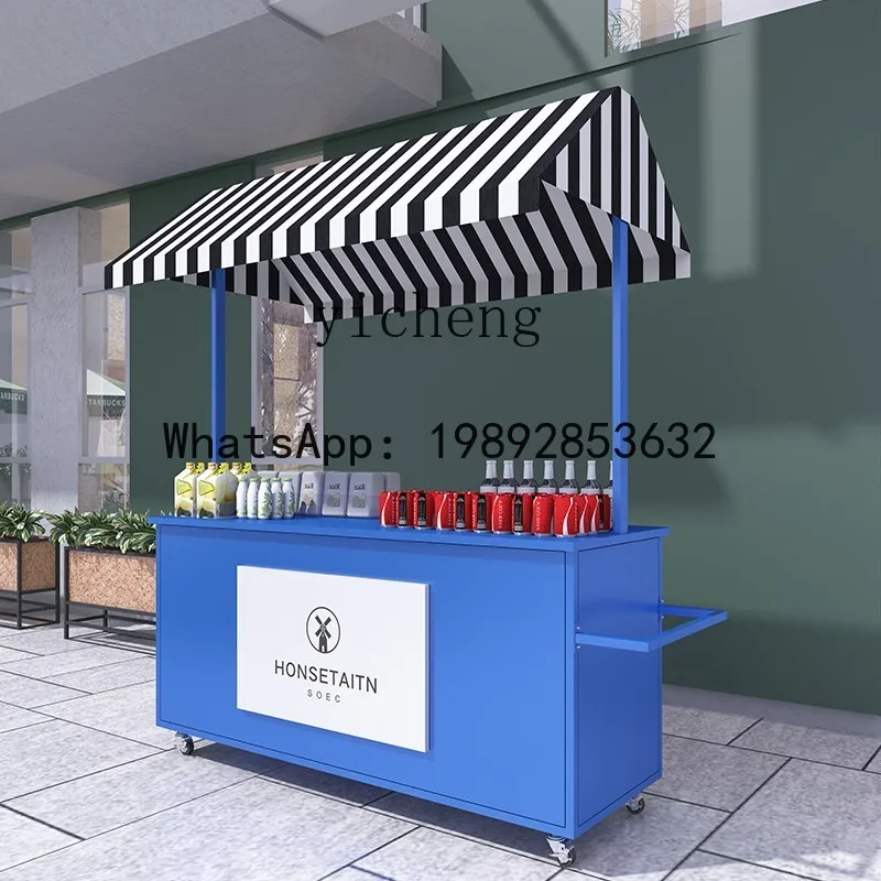 AA  stall float stall trolley night market promotion wrought iron outdoor mobile snack stall cart