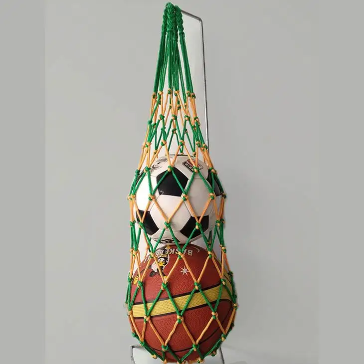 

Large Capaci Thiened Fooall Storage Net ket Baskeall And Volleyball Bag Sports Equipment Accories Organizer