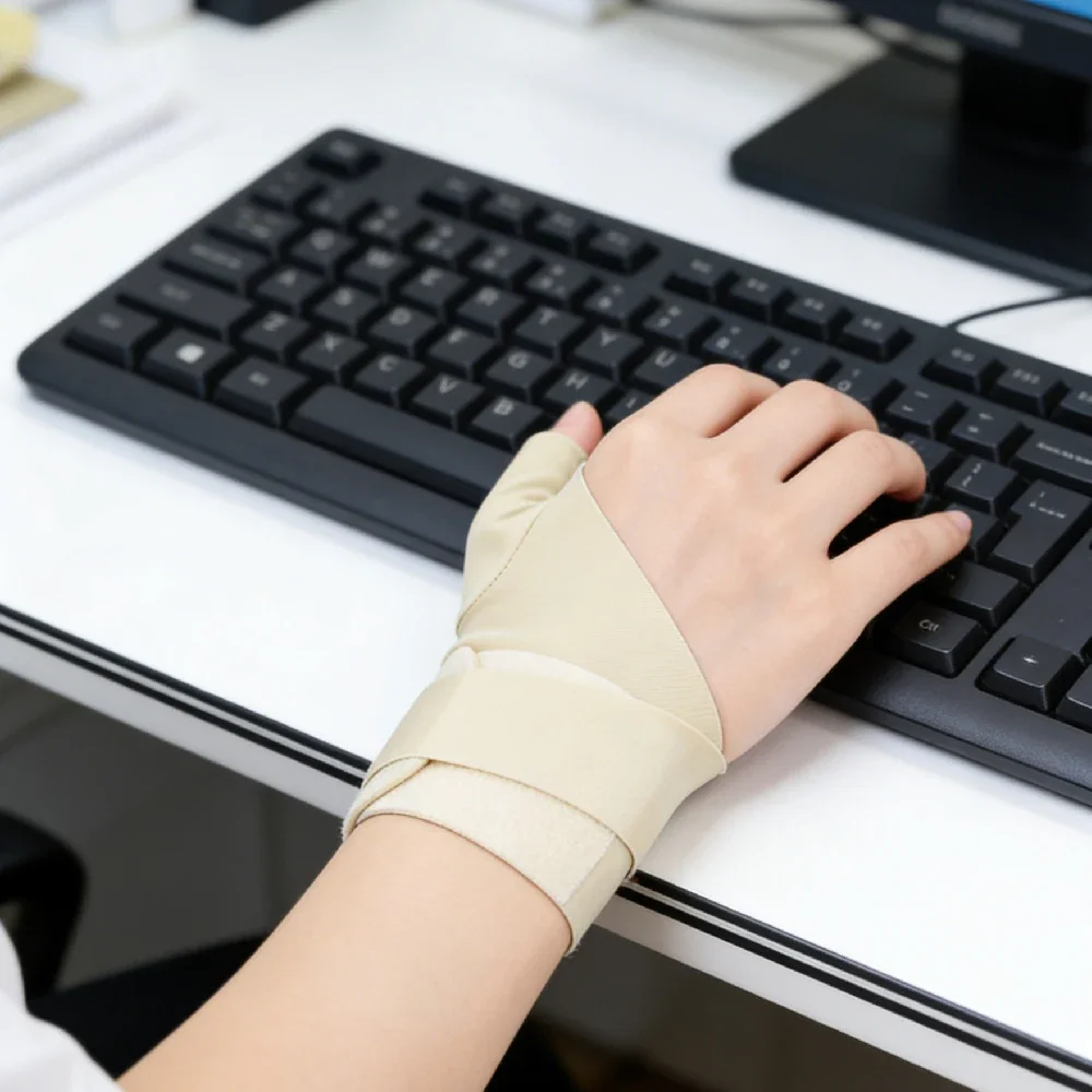 1 Stück Verstellbare Kompressions-Handgelenk-Daumenstütze, Karpaltunnelsyndrom-Stabilisator für Sport, Arbeit, Tippen & Nachtschlaf – Detail 10