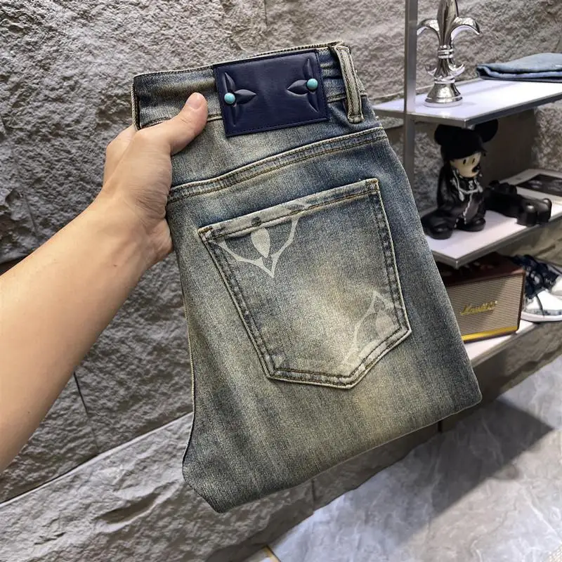 

Casual Men's Denim Jeans Thi Straight Leg Autumn Winter Long Trousers Comfortable Fit Classic Sle Cotton Blend
