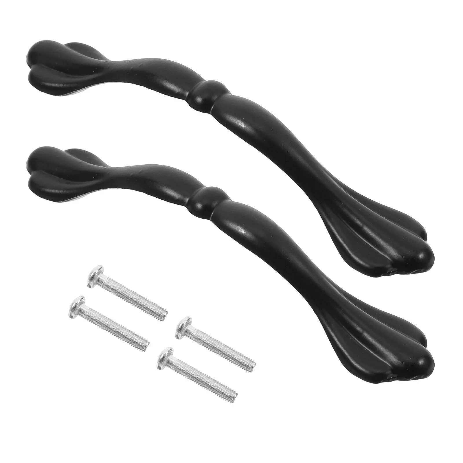 

2pcs Cabinet Handle Handles Hole Black Aluminum Pulls For Drawers Drawer Pulls Kitchen Furniture Hardware Accessories