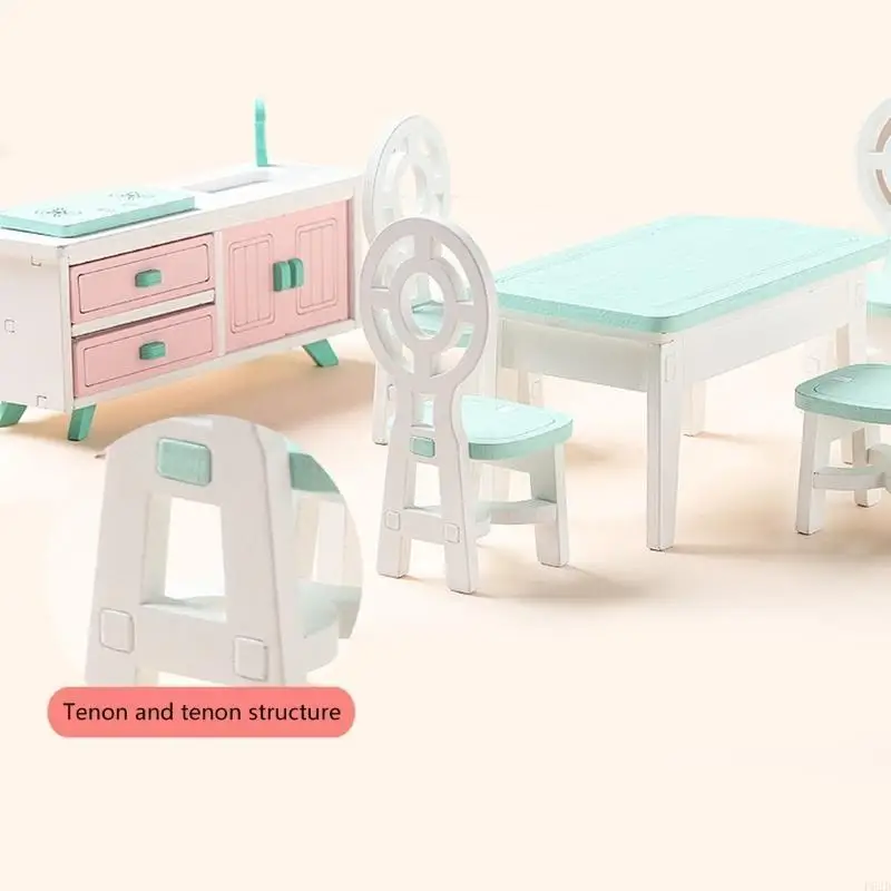 f62d 귀여운 미니어처 나무 침대 거실 장난감 장식 가구 모델 장식 어린이를위한 교육 장난감 선물 선물