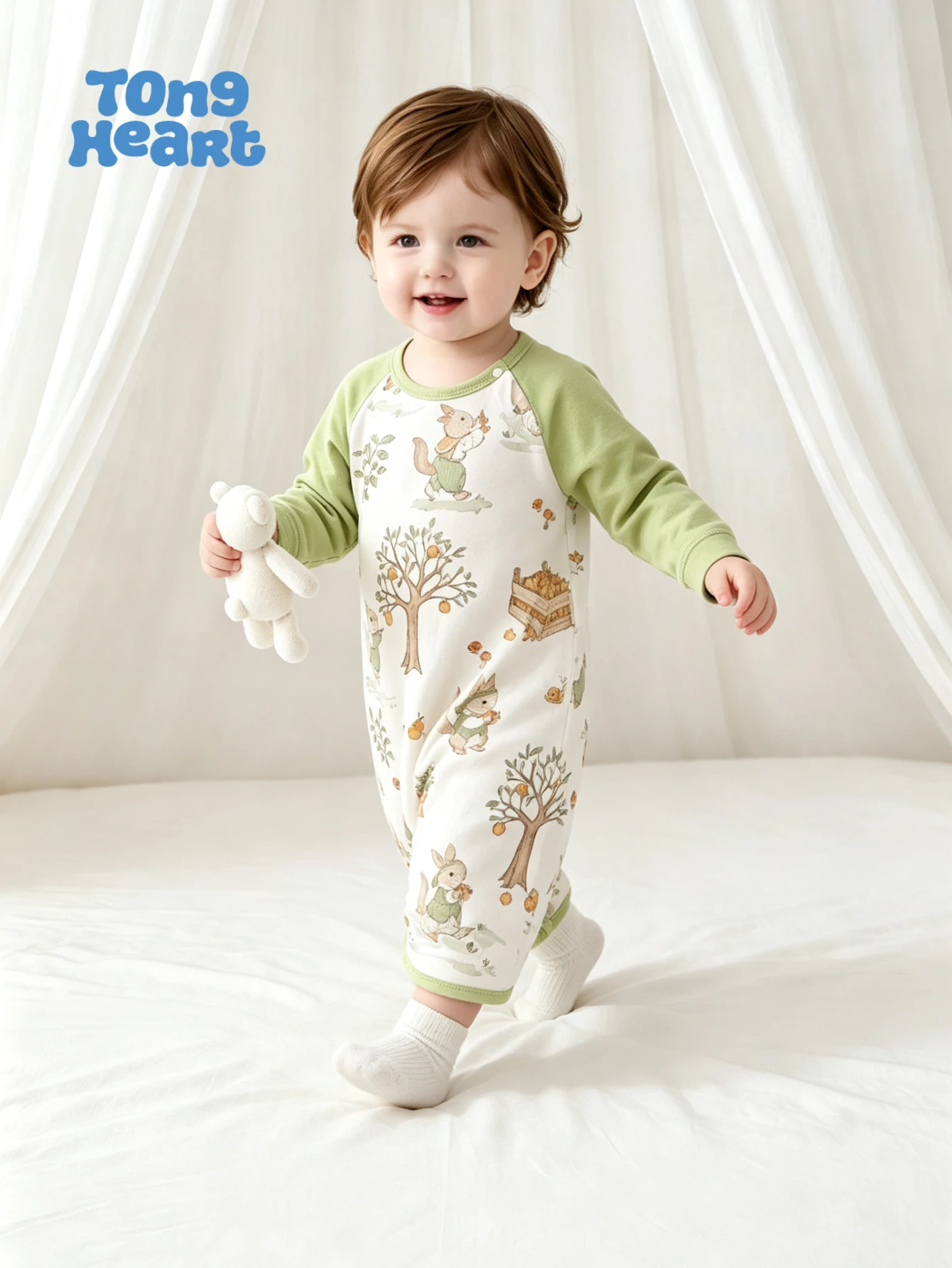 TongHeart baby winter-spring coat, a warm and cozy baby accessory suitable for both boys and girls, a must-have for daily wear