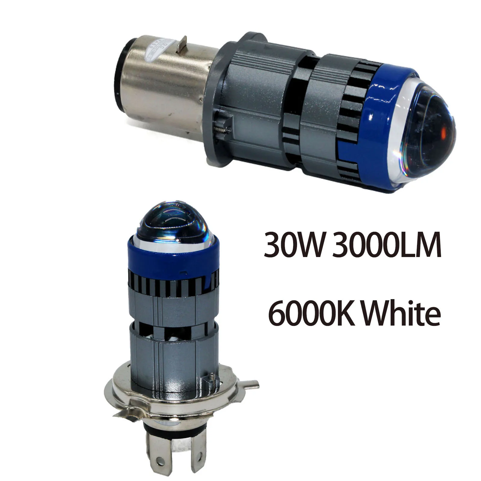 1 pz 12 V di Alta Qualità H4/HS1 H6/BA20D 30 W LED 6 COB Faro Del Motociclo Lampadina 1200LM 6000 K Hi/Lo Fascio di Luce Luce Bianca