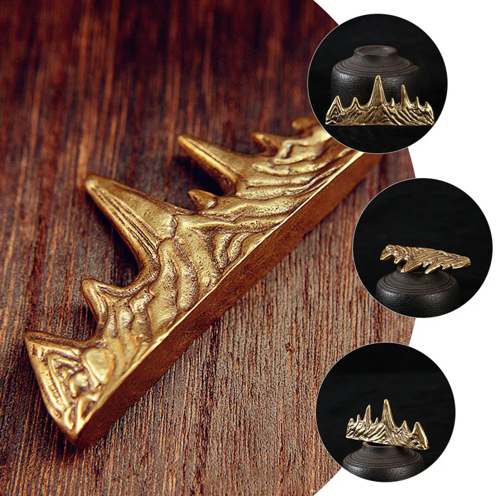 حامل الخط النحاسي تصميم على شكل جبل لمكتب فرشاة الحبر حامل اللوحة رف القلم الكتابة فرشاة المنظم الدراسة #5