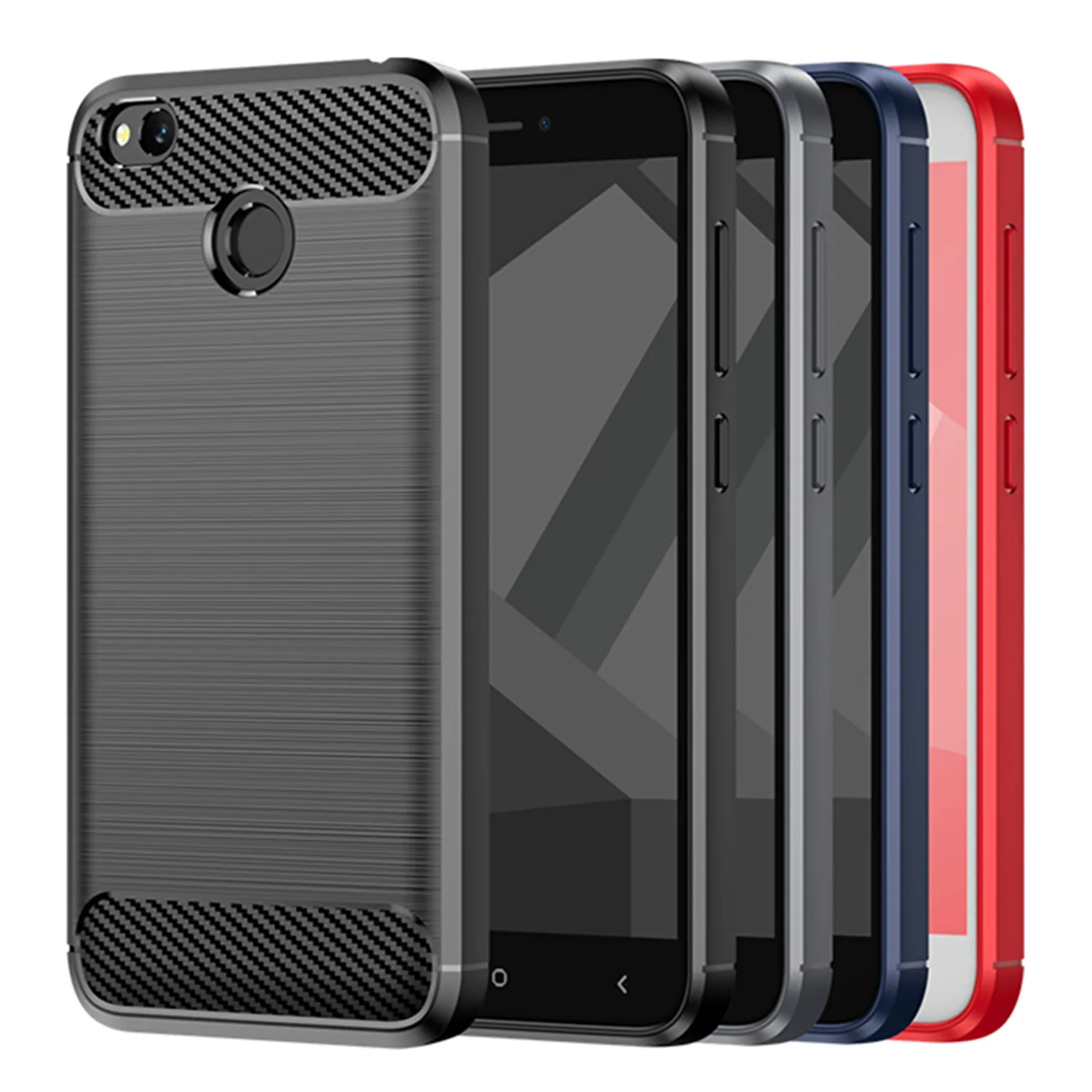 For Xiaomi Redmi 4X GO Note 5 Pro Shockproof Carbon Fiber Cover For Xaomi redmi note 4 4x Note5 Soft Silicone Cases