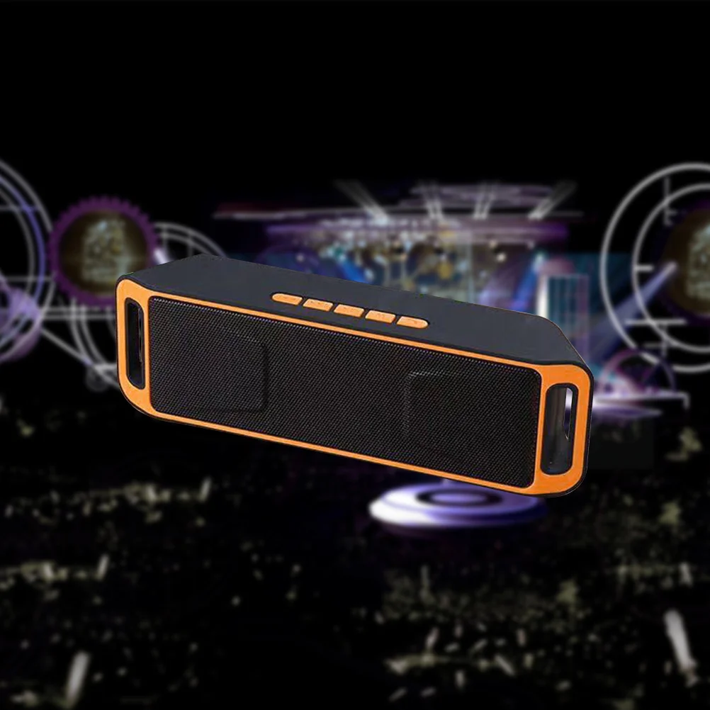 

Mini Portable Outdoor Speaker Orange Wireless 4.0 Subwoofer Stereo Mp3 Radio Built-in Mic Speakerphone