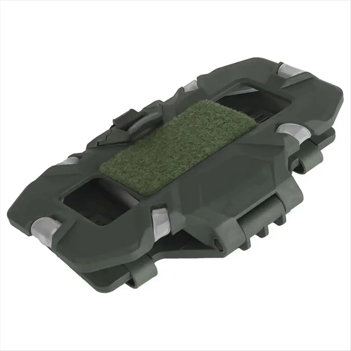 A606F Perfect ★◀◁ Phone Plate Molle Carrier Outdoor Navigation Board, Quick Access Foldable Holder Vest Chest Mount Bracket Gree