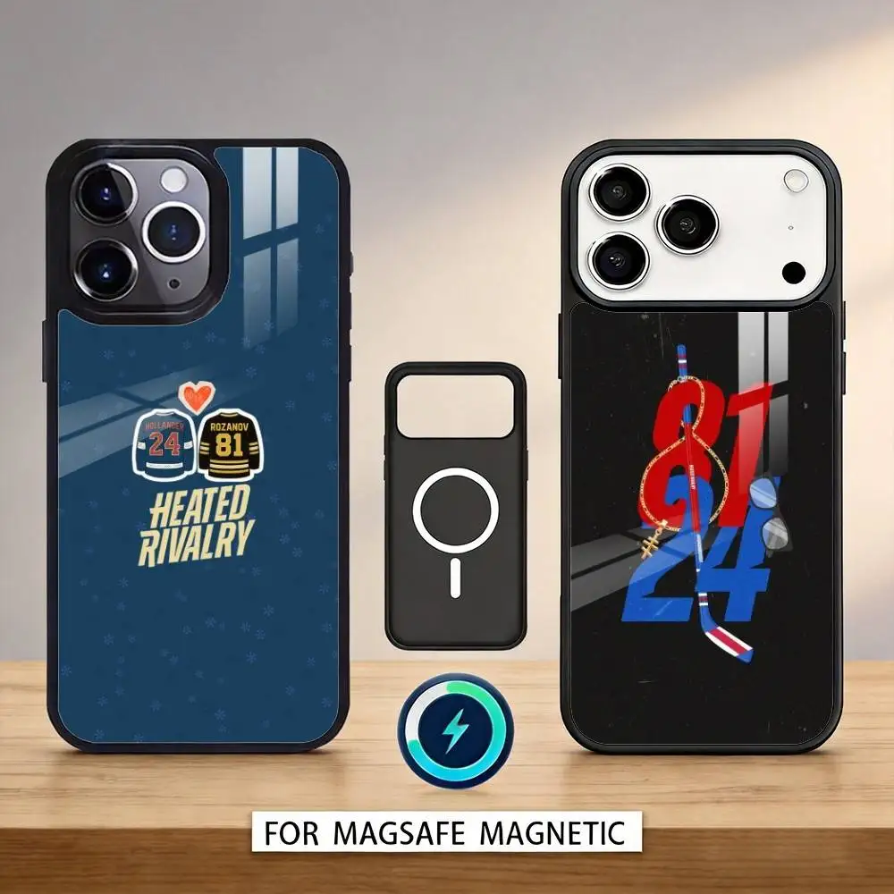 

H-Heated R-Rivalry Phone Case Magnetic For iPhone17 16 15 14 13 12 Pro Max For Magsafe Wireless Charging Cover