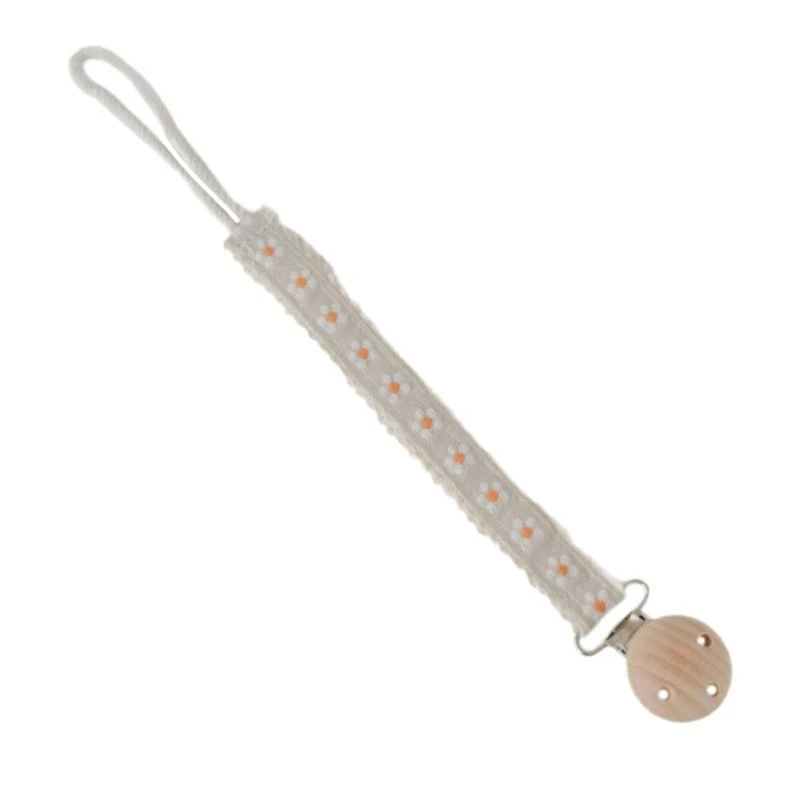 

J15U Elegant Pacifier Chain for Newborns Vintage Inspired Colorful Pacifier Clip 260mm