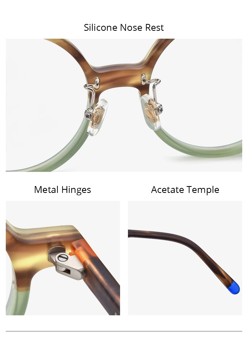 HEPIDEM Acetat Brille Rahmen Männer Marke Designer Runde Frauen Nerd Brillen japanische handgemachte Brille Vintage Brillen 9158 – Detail 17