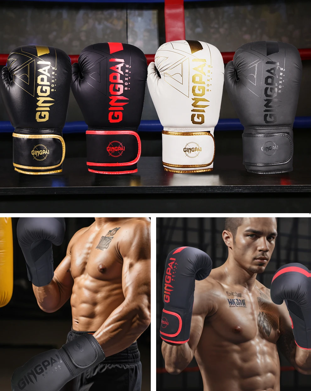 Professionelle 6/8/10/12/14oz Boxhandschuhe PU Muay Thai MMA Beruf Kickboxen Erwachsene Sandsack Trainingshandschuhe Ausrüstung – Detail 7