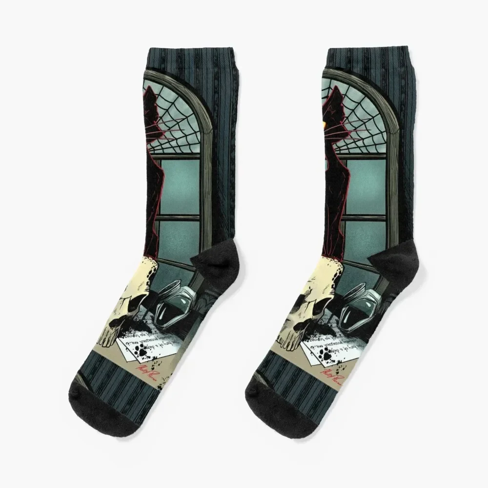 

The Black Cat Socks Stockings Heating sock designer brand Crossfit Socks Men Women's