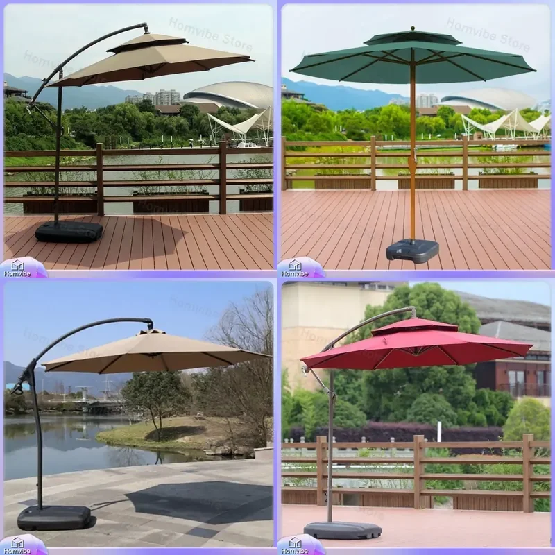 Outdoor Patio Umbrella Large Sunshade for Garden Terrace Balcony Courtyard Roman Style Parasol with Crank Tilt Windproof