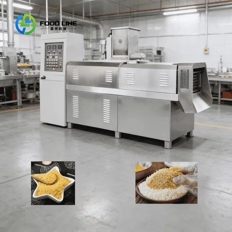 Customized Full Automatic Extrusion Maker Machine For Panko Bread Crumb Crouton Multi Molding Fried Snack Processing Factory