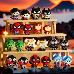 Marvel Spider-Man puzzle building blocks cartoon Q version action figure tiny particle children's toy small Batman